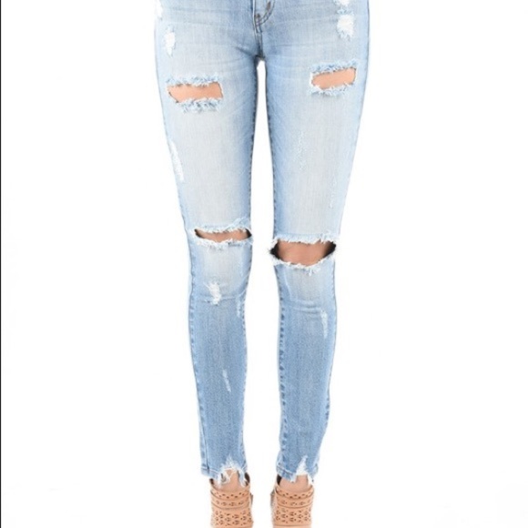 DAISY JANE Distressed Skinny Jeans - Picture 5 of 5